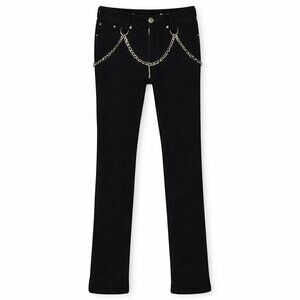 ROYAL BONES Daang Goodman Punk Gothic Bondage Chains Skinny Black Jeans Size 5